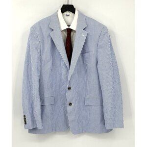 STAFFORD SIGNATURE jacket blazer sport coat separates seersucker classic fit 48R